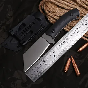 Sıcak satış taktik kamp bıçaklar G10 saplı tam Tang bıçak Survival avcılık bıçaklar Kydex kılıf