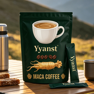 กาแฟมาคาเพิ่มพลังธรรมชาติแบบซองเดี่ยว สีเขียวเข้ม บรรจุในซองตั้งได้ สำหรับผู้ชาย เพิ่มความทนทานและสุขภาพที่ดีในทุกวัน รับผลิตแบบ OEM - Product Image 4