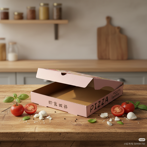 <span class=keywords><strong>Caja</strong></span> de Pizza Biodegradable Personalizada Hecha de Material de Grado Alimenticio, Cajas de Papel para Pizza para Entrega por Repartidores para Pizzas Grandes - Product Image 4