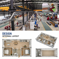 Maison préfabriquée moderne en conteneur maritime avec terrasse sur le toit, villa modulaire préfabriquée de luxe, fabricant chinois