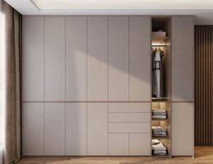 Armario de dormitorio moderno y personalizado de fábrica, puerta de madera maciza, portátil y ajustable para uso en muebles del hogar - Product Image 1