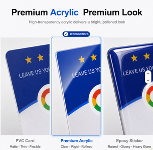 Autocollant NFC en acrylique de 10 cm pour avis Google en espagnol – Prêt à être expédié - Product Image 6