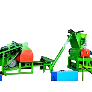 used tire recycling machine for rubber tile into crumb rubber granules