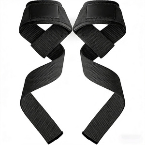 Sangles de musculation en polyester et coton de qualité supérieure, 1 paire, antidérapantes, pour la musculation et l'entraînement de force - Product Image 1