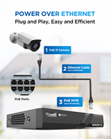 8-Kanal-NVR-CCTV-Kamerasystem, 8x 5MP IP-Bullet-PoE-Kamera IP67 mit Personen- und Fahrzeugerkennung, 2-Wege-Audio, Vollfarb-Nachtsicht