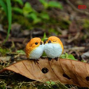 Z09852A en popüler ürünler yapay hayvan heykeli el sanatları reçine kuş yaprak figürleri - Product Image 4