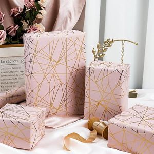 Pink <b>Wrapping</b> <b>Paper</b> 3D Embossed Metallic Shine Stripe Luxury Kraft <b>Paper</b> for Birthday Christmas Wedding Baby Shower Mothers Day - Product Image 1