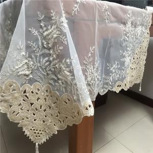 Mantel <span class=keywords><strong>de</strong></span> organza bordado a mano, bordado Floral, para <span class=keywords><strong>mesa</strong></span> <span class=keywords><strong>de</strong></span> Navidad - Product Image 6