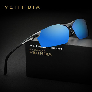Veithdia Men's Square Half Rim Sports Sunglasses Polarized Aluminum Magnesium <b>Frame</b> UV400 For Fishing Driving Cycling - Product Image 2