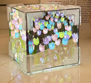 수제 DIY 거울 튤립 3D LED 야간 조명 따뜻한 색상 미니 USB 침실 홈 장식용 AAA 배터리로 구동 - Product Image 5