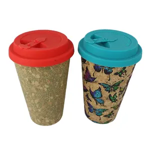 Taza de café degradable de almidón de maíz de 450Ml, taza de fibra de bambú, productos más vendidos, taza de fibra de maíz a precio barato