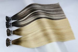 Natural 14-24 pulgadas Remy Pre-Bonded Extensiones de cabello virgen recto Punta plana <span class=keywords><strong>50</strong></span> hebras por paquete Extensiones de cabello humano - Product Image 2