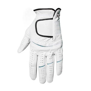 Gants de golf à doigts entiers de haute qualité en cuir véritable blanc anti-dérapant doux respirant sport gant de golf approprié - Product Image 1