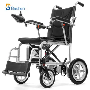 2024 저렴한 울트라 경량 알루미늄 접이식 휴대용 장애인 전동 휠체어 큰 배터리 강력한 드라이브 성인