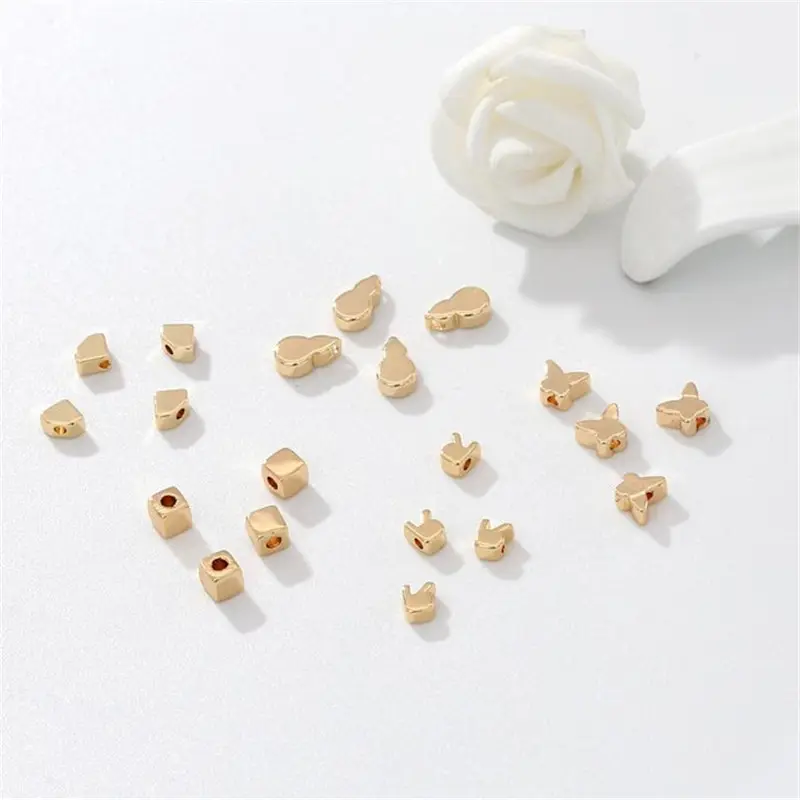Cobre puro en 14K oro real perlas de amor pulsera accesorios de material