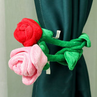 RJ Vente Flash Peluche Fleur Rose Cartoon 30cm Jouets DIY Bouquet Boucle de Rideau Pliable Cadeau Saint-Valentin Décoration de Chambre de Mariage