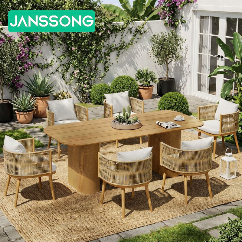 Luxury Teak Outdoor Chair Set Hotel