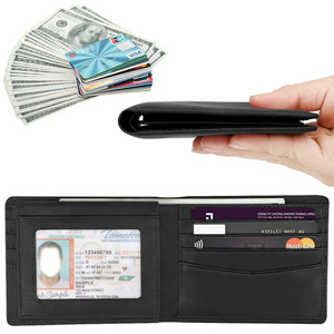 RFID Anti-Theft Large Capacity Business <b>Wallet</b> Men's Tri-Fold Leather <b>Wallet</b> With Multiple Card Slots Black Dark <b>Brown</b> - Product Image 1