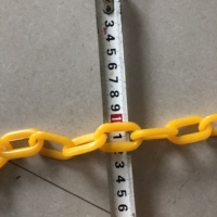 Chaîne en plastique jaune de 6mm en stock, chaîne de trafic