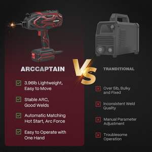 ARCCAPTAIN ARC140 Óculos de Soldagem Portáteis com Escurecimento Automático 140A 110V/220V IGBT 1/16\"-1/8\" - Product Image 5