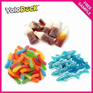 Bonbons Gommeux Fruitées Certifiées Casher et Halal Yoloduck – Saveur Fruitée, Forme de Dessin Animé, Doux, Moelleux, Faible Teneur en Sucre, Acidulés, Motif Fruité - Product Image 2