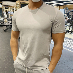 Wholesale Men Compression Running T Shirt Fitness <b>Tight</b> Mens Gym Workout Short Sleeve Slim Fit T-Shirt for Men - Product Image 4