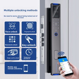 All-through Lock Graffiti ล็อคอิเล็กทรอนิกส์อัตโนมัติ ระบบจดจำใบหน้า 3 มิติ ล็อคประตูอัจฉริยะ ล็อคแบบผสมผสาน อะแดปเตอร์ JB02 ล็อค - Product Image 3