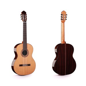 Guitare classique en bois massif de 39 pouces, dessus en cèdre, dos et côtés en palissandre, finition brillante, cordes en nylon Savarez, Alston DC-960 - Product Image 1
