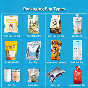 Flat Bottom Aluminio-coated Kraft Paper Bag Resealable Stand up Pouch Black <strong>Sachets</strong> En Carton Bolsas De Carton Personalizadas - Product Image 6