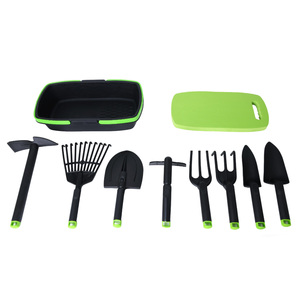 VERTAK Ensemble de 10 outils de jardinage portables, petits outils de jardinage avec panier <span class=keywords><strong>pour</strong></span> jardin et maison - Product Image 1