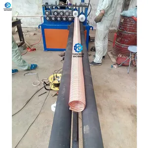 Hydraulic steel pipe winding machine Condensing pipe coiling machine