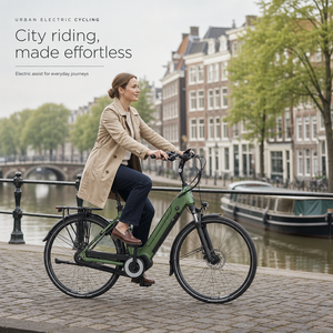 Vélo de ville robuste avec cadre en alliage d'aluminium 700C, frein à disque mécanique 7 vitesses, modèle <span class=keywords><strong>VINKA</strong></span> E20, moteur sans balais 36V 250W, assistance au pédalage - Product Image 5