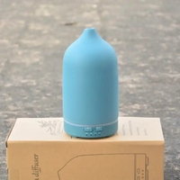 Diffuseurs d'huiles essentielles 8 couleurs 160 ml, diffuseur d'arômes en céramique ultrasonique, diffuseur d'aromathérapie pour la maison