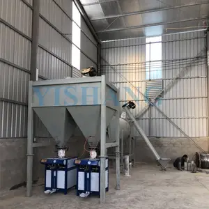 Sand cement colored coating screeding painting mortar dry mix mortar powder ribbon mixer batch producing making machine