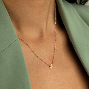 Collana lettera iniziale all'ingrosso due lettere foro ciondoli donna collana <span class=keywords><strong>amicizia</strong></span> - Product Image 4