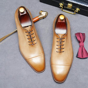 Zapatos Formales de Diseño con Cordones para Hombre, Punta Cuadrada, Talla Grande, Zapatos Casuales de Oficina, Zapatos de Vestir, Ligeros y Transpirables - Product Image 3