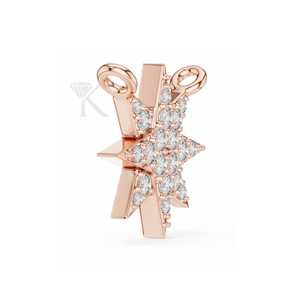 Collar de Joyería Fina Elegante con Colgante de Estrella de 8 Puntas con Diamantes Cultivados en Laboratorio - Product Image 6