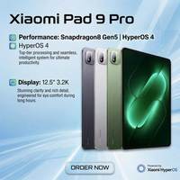 Tablet Baru Pad 9 Pro Generasi ke-5 Qualcomm Snapdragon 8 HyperOS 4.0 |   Layar Perawatan Mata 12,5 inci 3.2K untuk Hiburan