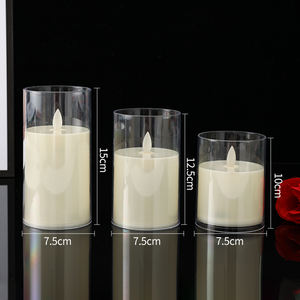 Bougies sans flamme Bougies à piles <span class=keywords><strong>Bougie</strong></span> en verre <span class=keywords><strong>LED</strong></span> Scintillement Danse <span class=keywords><strong>Wick</strong></span> Tea Lights - Product Image 1
