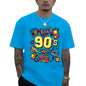 เสื้อยืดกราฟิกย้อนยุคยุค 90 สำหรับผู้ชาย เสื้อยืดสไตล์เรโทรวินเทจลายเครื่องเล่นบูมบ็อกซ์และเกมอาร์เคด ให้ความรู้สึกคิดถึง  เสื้อยืดโอเวอร์ไซส์ผ้าฝ้ายแขนสั้น สตรีทแวร์ เสื้อยืดลำลอง - Product Image 5