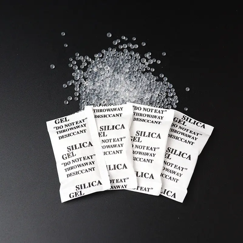 Trung Quốc silica gel hút ẩm Túi nhà máy cho giày da túi trà thực phẩm hạt 0.5g 1G 2G 5g 100g không có mùi không ăn mòn