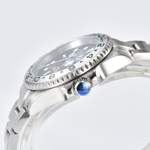 Seiko Logo Người Đàn Ông Sang Trọng Của 40Mm Tự Động Đồng Hồ Cơ Khí Với 20Mm Thép Không Gỉ Dây Đeo Con Trỏ Quay Số Gmt Điện Dự Trữ - Product Image 5