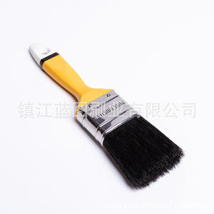 Pinceles planos para pintar con cerdas de cerdo, mango de plástico amarillo, 18-26 mm, para pintar y limpiar. - Product Image 4