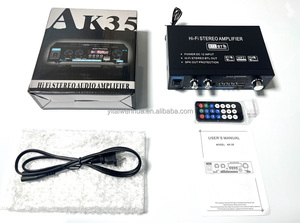 AK35 Mini HIFI Digital <strong>Amplifier</strong> 800W 2-Channel Home Receiver Surround Sound 12V <strong>USB</strong> Remote Control FM Mini Blue Tooth 30W - Product Image 6