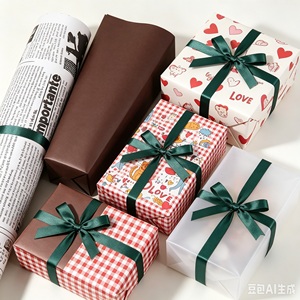 Papier de soie anti-graisse directement de l'usine pour emballage de boîtes cadeaux avec logo personnalisé, impression UV, anti-rayures, anti-poussière, papier intérieur - Product Image 5