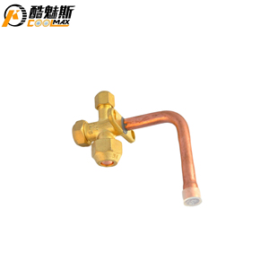 Pour R22 House Hold A/C Valve en cuivre à trois voies Fluor-ajout <span class=keywords><strong>de</strong></span> vanne <span class=keywords><strong>d</strong></span>'<span class=keywords><strong>arrêt</strong></span> coude outil à main Valve à 90 degrés 1/4 ''~ 3/4'' pouces - Product Image 2
