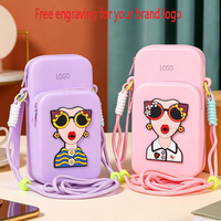 Trousse de Maquillage en Silicone Transfrontalière, Sac de Rangement Portable pour Rouge à Lèvres, Lunettes et Clés, Étanche et Anti-Poussière