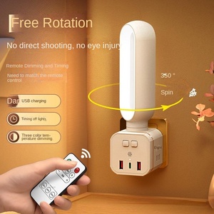 Lámpara de escritorio con enchufe de cubo de Rubik multifuncional, adaptador USB, enchufe de protección ocular uno a multiinalámbrico, control remoto para el hogar, noche L - Product Image 4