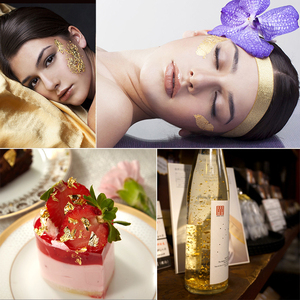 프라이빗 라벨 24K 순금 잎사귀 가구용 식용 금박 고품질 오프셋 인쇄 휴일 장식 및 선물 - Product Image 4