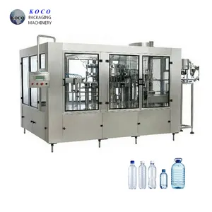 KOCO Reinwasser-Abfüllmaschine Produktionslinie Flaschenfüllung und Verschluss 200 bis 2000 ml Flasche